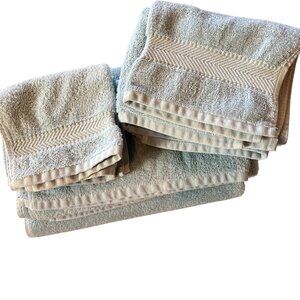 TEXTILOM Best 4 Home aqua blue Turkish cotton Towel set 6 PC